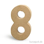 Artikelbild des Artikels “Pappmaché-Zahlen - handgearbeitet, Höhe 20,5 cm, Dicke 2,5 cm Einzeln | 8“