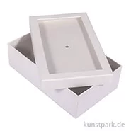 Artikelbild des Artikels “Pappmache Box mit Schütteldeckel, Weiß Größe 20x12,5x7 cm “
