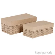 Artikelbild des Artikels “Pappschachtel 2er Set Eckig, geflochten “