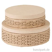 Artikelbild des Artikels “Pappschachtel 2er Set Rund, geflochten “