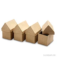 Artikelbild des Artikels “Pappschachtel-Set - Haus, handgearbeitet, 4 Stück sortiert “