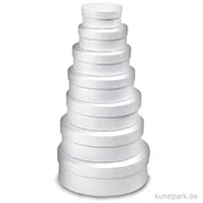 Artikelbild des Artikels “Pappschachtel-Set - rund, weißer Karton, handgearbeitet, 7 Stück “