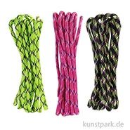 Artikelbild des Artikels “Paracord Set Schwarz-Rosa-Hellgrün, 3x3 Meter, sortiert “