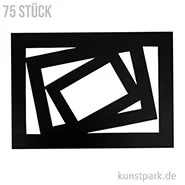 Artikelbild des Artikels “Passepartout-Rahmen - Schwarz, 0,4 mm, 270 g, 75 Stück sortiert “