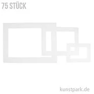 Artikelbild des Artikels “Passepartout-Rahmen - Weiß, 0,4 mm, 270 g, 75 Stück sortiert “