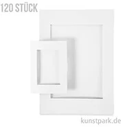 Artikelbild des Artikels “Passepartout-Rahmen - Weiß, DIN A4 und A6, 120 Stück sortiert “