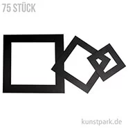 Artikelbild des Artikels “Passepartout-Rahmen - Schwarz, Quadratisch 0,4 mm, 270 g, 75 Stück sortiert “