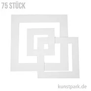 Artikelbild des Artikels “Passepartout-Rahmen - Weiß, Quadratisch 0,4 mm, 270 g, 75 Stück sortiert “