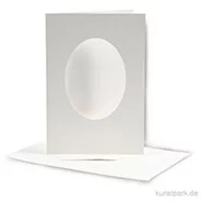 Artikelbild des Artikels “Passepartoutkarten oval - Altweiß, 10,5x15 cm, 10 Stück “