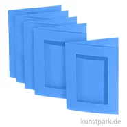 Artikelbild des Artikels “Passepartoutkarten rechteckig - Blau, 10,5x15cm, 5 Stück mit Kuvert “