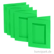 Artikelbild des Artikels “Passepartoutkarten rechteckig - Grün, 10,5x15cm, 5 Stück mit Kuvert “