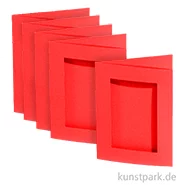 Artikelbild des Artikels “Passepartoutkarten rechteckig - Rot, 10,5x15cm, 5 Stück mit Kuvert “