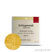 Artikelbild des Artikels “Passione Schlagmetall 14 x 14 cm | Gold 2 - 15 Blatt, transfer“