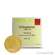 Artikelbild des Artikels “Passione Schlagmetall 14 x 14 cm | Gold 2,5 - 25 Blatt, lose“