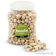Artikelbild des Artikels “Perlen aus Holz, 8-15 mm, Lochgröße 2-3 mm, 400 ml “
