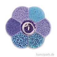 Artikelbild des Artikels “Perlen Mix - Schmuckperlen mit Nylonfaden + Verschlüssen, Blau “