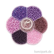 Artikelbild des Artikels “Perlen Mix - Schmuckperlen mit Nylonfaden + Verschlüssen, Lila “