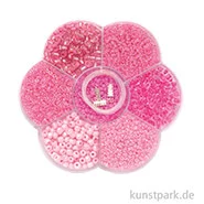 Artikelbild des Artikels “Perlen Mix - Schmuckperlen mit Nylonfaden + Verschlüssen, Rosa “