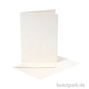 Artikelbild des Artikels “Perlmuttkarte mit Umschlag - Creme, 10 Stück, 10,5 x 15 cm “