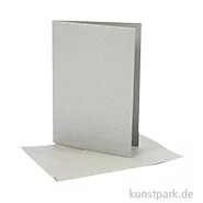 Artikelbild des Artikels “Perlmuttkarte mit Umschlag - Silber, 10 Stück, 10,5 x 15 cm “