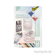 Artikelbild des Artikels “Perlmuttkarton Set, farbig sortiert, 25 x 35 cm, 13 Bogen, 250g/m² “