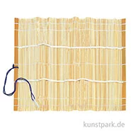 Artikelbild des Artikels “Pinselmatte aus Bambus natur mit Gummiband, ca. 28 x 28 cm “