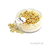 Artikelbild des Artikels “Plastik Rundperlen - Gold Rund | 3 mm - 250 Stück“