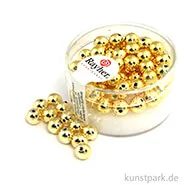 Artikelbild des Artikels “Plastik Rundperlen - Gold Rund | 6 mm - 65 Stück“