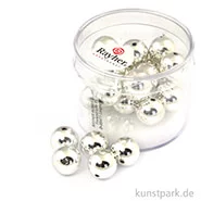 Artikelbild des Artikels “Plastik Rundperlen - Silber Rund | 10 mm - 22 Stück“