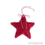 Artikelbild des Artikels “Plüschstern mit Hänger, Rot, 11 x 3,5 x 10,5 cm “