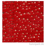 Artikelbild des Artikels “Plüschstoff mit Sternen - Rot, 30 x 40 cm “