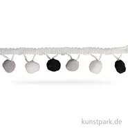 Artikelbild des Artikels “Pompon-Borte - Schwarz-Weiß, 2 m “