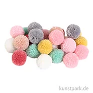 Artikelbild des Artikels “Pompon Set aus Garn - Pastell Mix - 24 Stück “