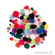 Artikelbild des Artikels “Pompons, 100 Stück - farbig sortiert “