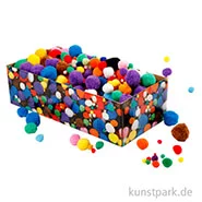 Artikelbild des Artikels “Pompons-Mix Bunt, Größe 5-40 mm, 720 Stück sortiert “