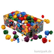 Artikelbild des Artikels “Pompons-Mix Glitzer, Größe 15-40 mm, 400 Stück sortiert “