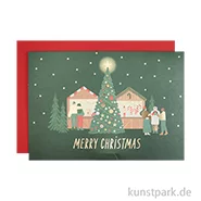 Artikelbild des Artikels “Pop Up Karte für Geldgeschenke, Weihnachtsmarkt, A5 “