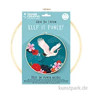 Artikelbild des Artikels “Punch Needle Stickset - Japanischer Kranich, 25 cm “