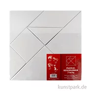 Artikelbild des Artikels “Puzzle Keilrahmen - Leinwand Set, 7-teilig, Tangram, 40 x 40 cm “