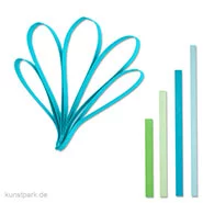 Artikelbild des Artikels “Quillingstreifen - Blau-Grün, 100 Stück, 0,5 x 78 cm, 4 Farben sortiert “