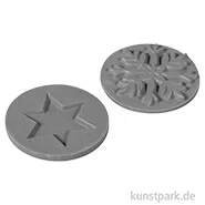 Artikelbild des Artikels “Gießform Label - Schneeflocke und Stern, 30 mm, 2 Stück sortiert “