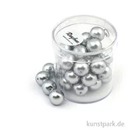 Artikelbild des Artikels “Renaissance Glaswachsperlen - 10 mm - 35 Stück Dose | Silbergrau“