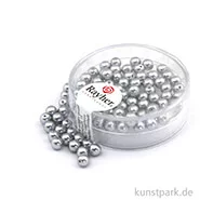 Artikelbild des Artikels “Renaissance Glaswachsperlen - 4 mm - 85 Stück Dose | Silbergrau“