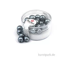Artikelbild des Artikels “Renaissance Glaswachsperlen - 8 mm - 25 Stück Dose | Anthrazit“