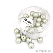 Artikelbild des Artikels “Renaissance Glaswachsperlen matt - 8 mm - 25 Stück Dose | Silber“