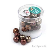Artikelbild des Artikels “Renaissance Glaswachsperlen MIX - 10 mm - 32 Stück Dose | Braun“