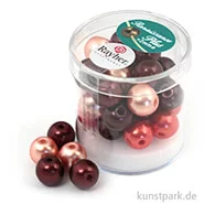 Artikelbild des Artikels “Renaissance Glaswachsperlen MIX - 10 mm - 32 Stück Dose | Rot“