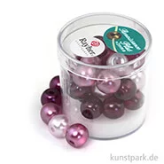 Artikelbild des Artikels “Renaissance Glaswachsperlen MIX halbtransparent - 10 mm - 32 Stück Dose | Lila“