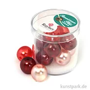 Artikelbild des Artikels “Renaissance Glaswachsperlen MIX halbtransparent - 14 mm - 12 Stück Dose | Rot“