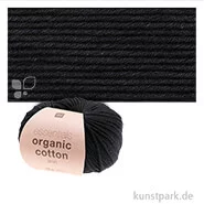 Artikelbild des Artikels “Rico Wolle - Essentials Organic Cotton aran, 100% Baumwolle, 50g, 90m Farbe | Schwarz“